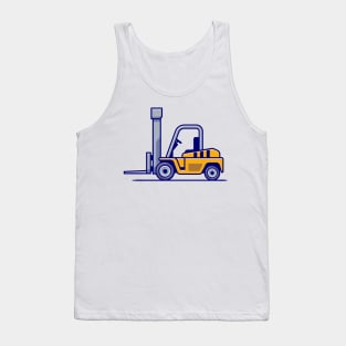 Tractor Vehicle Cartoon Illustration Tank Top